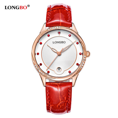 

New fashion trend leather belt ladies watch diamond large dial waterproof watch female models 5043