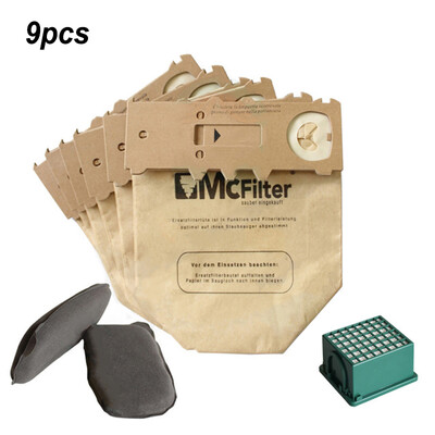 

9pc Filter&Carbon Filter&Dust Bag For Folletto VORWERK KOBOLD VK130 VK131 FP130
