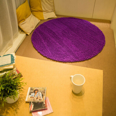 

Toponeto Non-slip Absorbing Durable Chenille Floor Mat Kitchen Bathroom Round 60x60CM