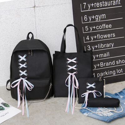 

Tailored Women Backpack Female Student Bag Bow Bag Canvas Bag Girl Backpack Travel Bag