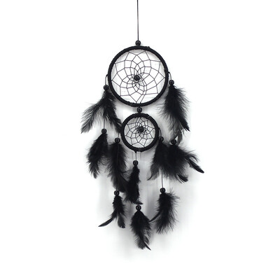 

Toponeto Handmade Lace Dream Catcher Feather Bead Hanging Decoration Ornament Gift