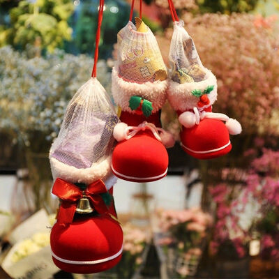 

Xmas Gifts Children Cute Boot Shape Chrismas Candy Box Bag Tree Hanging Xmas Decor Gift Holders
