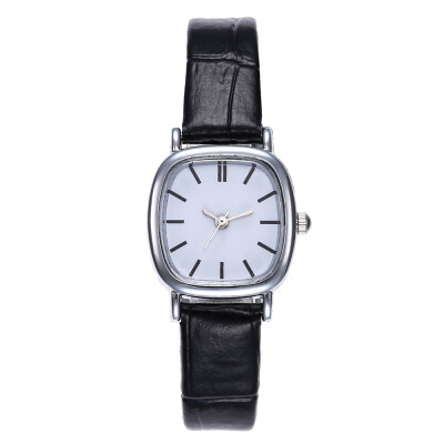 

Couple fashion creative watch silver square shell simple men&women on the table quartz watch explosion section