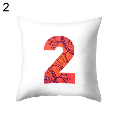 

Simple Number Figure Pillow Case Cushion Cover Sofa Bed Car Cafe Office Decor