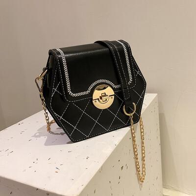 

Qiao Bani 2019 new Korean chic fashion diamond rhombic chain bag shoulder diagonal trend wild women bag