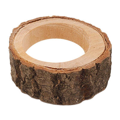 

Wooden Succulent Plants Flowerpot Bark Handicraft Handmade Table Ornaments