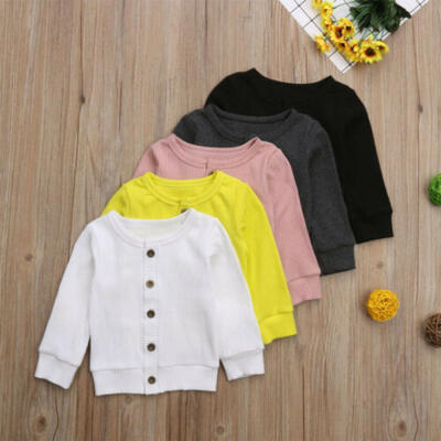

Toddler Baby Kid Girl Boy Knitted Sweater Cardigan Colorful Top Outfit