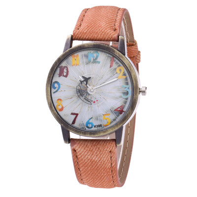 

〖Follure〗Fashion Womens Watch Silicone Printed Flower Causal Quartz Analog Wrist Watches
