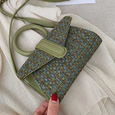 

Women 2019 new Korean version of Joker fashion small square bag ring tide spring shoulder bag slung handbag