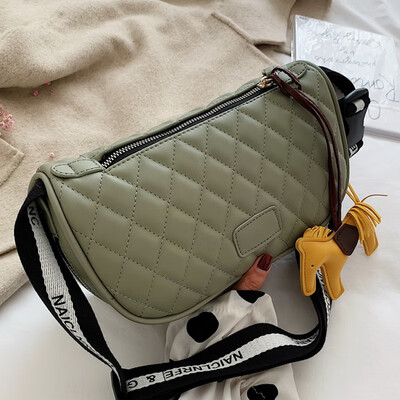 

On the new texture bag 2019 new Korean Joker Messenger bag fashion chest bag foreign gas disco bag