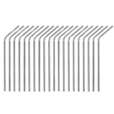 

Useful Reusable 304 Stainless Steel Straw Milk Tea Silver Straws Party Drinking Accessories