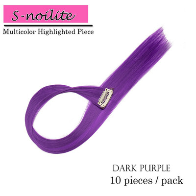 

10pcsset Highlight Streaks Clip in Multicolour Hair Extensions Hairpiece Long Hair