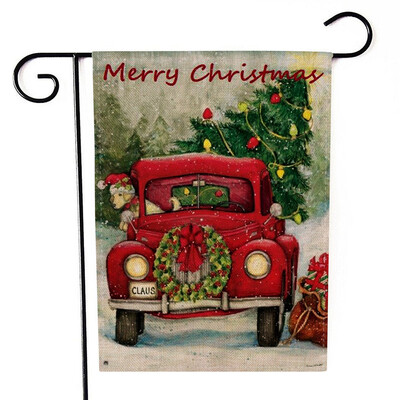 

Gobestart Christmas Garden Flag Double Sided Banner Outdoor Lawn Decor Flag