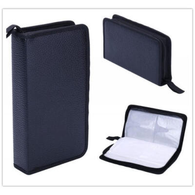 

Portable Faux Leather 80 Disc CD DVD Wallet Storage Organizer Holder Bag Case