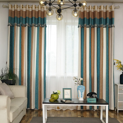 

XINJINGANYIJIA Chenille Curtains Simple Living Room Bedroom Blackout 15536