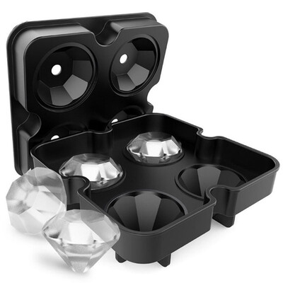 

Diamond Shape 3D Ice Cube Mold Maker Bar Party Silicone Ice Makers Chocolate Molds Whiskey Wine Tool Kitchen Tools Accessorie