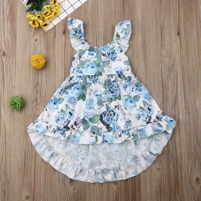 

Lovely Todder Kids Baby Girls Flowers Clothes Sleeveless Dress Party Dresses