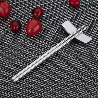 

Gobestart 1 Pair Stainless Steel Tableware Colorful Length 19cm Chopsticks Dishware