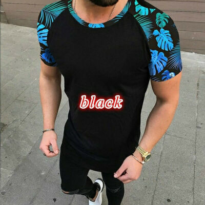 

Mens Fitness Tops Cotton O-Neck Gym Muscle Bodybuilding T-Shirt Tees Clothes