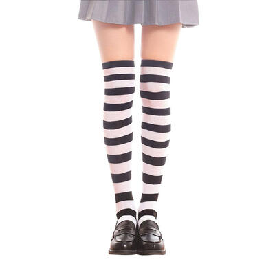 

1 Pair Japanese College Style Stripe Knee-length Socks Students Stockings