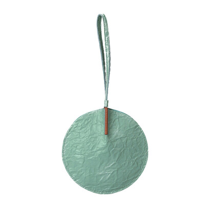 

Vintage Solid Color Women Faux Leather Slim Round Shape Tote Clutch Phone Bag