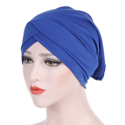 

Women Turban Hijab Cap Islamic Head Wrap Elastic Bandanas Cancer Chemo Cap Head Scarf For Hair Loss Accessories