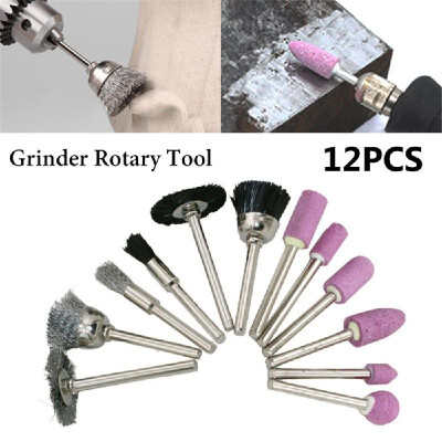 

12PCS Grinding Head Polishing Wheel Set Abrasive Burnishing Grinder Rotary Tools Brush Wire Wheel Tool Accessories