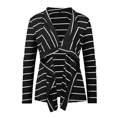 

Women Autumn Warm Stripe Cardigan Baggy Long Sleeve Loose Jumper Coats Outwear