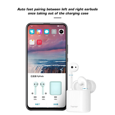 

Honor Flypods Wireless Earphone Hi-Fi Wireless Audio Waterproof IP54 Tap Control Wireless Charge Bluetooth 50