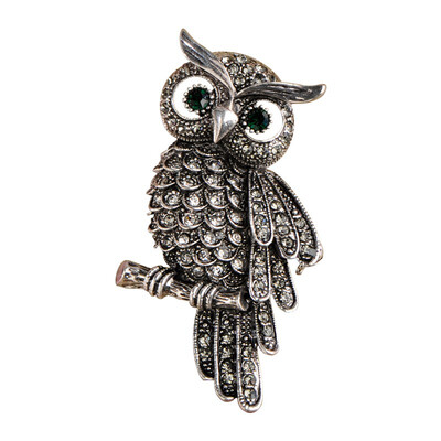 

Blucome Owl Brooch Vintage Ladies Animal Fashion Brooch 7236