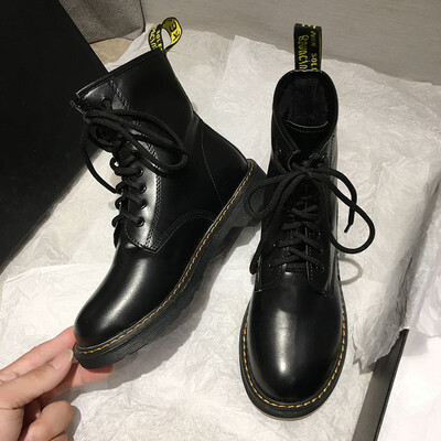 

Brit Wind Boots Kids Autumn Revolution with Round Head Tie Shoes Handsome&Thick Bottom Martin Boots Girl