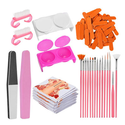 

DIY Nail Art Files Kits Dust Brush UV Gel Polish Manicure Pedicure Tools