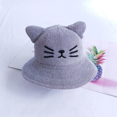 

Autumn&winter knitting wool childrens Fishermans hat girls basin hat 1 boys Baby Hat 6 months-2-year-old cat