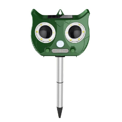 

Solar Ultrasonics Pest Repeller Outdoor Weatherproof PIR Sensor Animal Repellent with with Flashing LED Light for Mice Mosquitoes