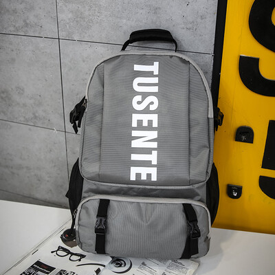 

Bookbags Male Large-capacity Euro-American Alphabet Printed Backpack 16-inch Computer Bag Personality Travel Shoulder Bag for Coll