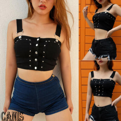 

UK Women Casual Tank Tops Vest Blouse Sexy Sleeveless Crop Top Shirt Cami Tops