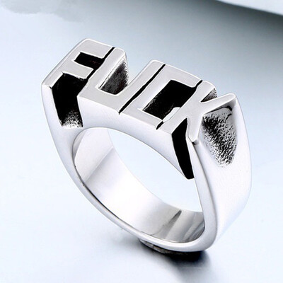 

2019 Punk Ring For Woman Man Good Detail Stainless Steel Hip Hop Jewelry