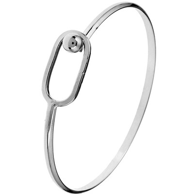 

Round Alloy Bangles Silver Gold Color Geometric Figure Pendants Bangles Brand Jewelry Women Gifts