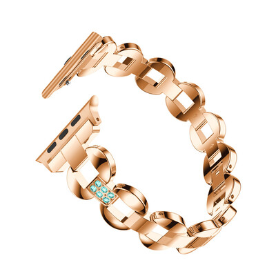 

〖Follure〗Alloy Crystal Link Bracelet Watch Band Strap For Apple Watch Series 4 44MM