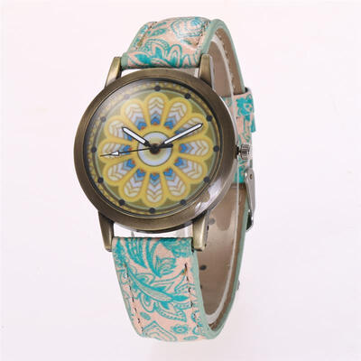 

2018 Womens Bohemian Style Watch Leather Band Stainless Steel Analog Quartz Wristwatch Woman Lady Female Watches Relogio