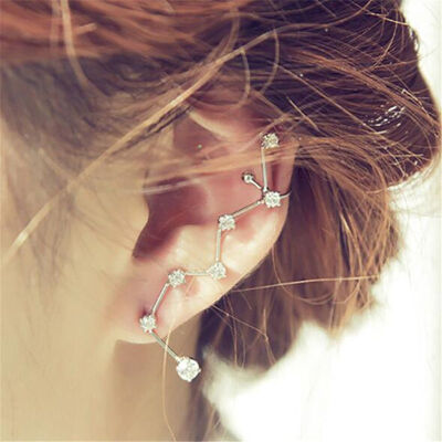 

1 pcs personality fashion big dipper shape rhinestone earring for charm women trendy jewelry accessories e0497