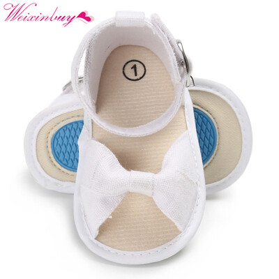 

Newborn Baby Girls Sandals Cotton Bow Soft Bottom Non-Slip Baby Sandals Summer Fashion Princess Baby Sandals