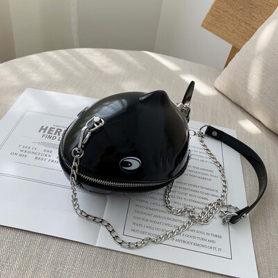

2019 New Fashion Women Cartoon Shoulder Bag Fashion Chain Brand Designer Messenger Shark Shape Crossbody Bag Clutch Bag Bolso