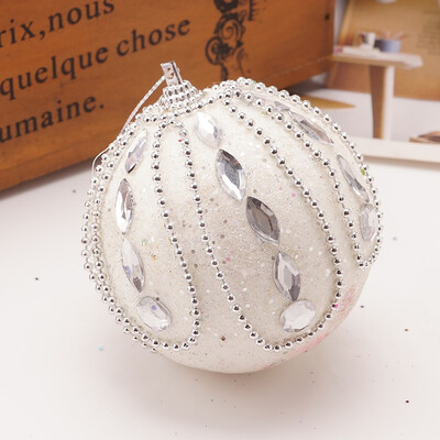 

Siaonvr Christmas Rhinestone Glitter Baubles Ball Xmas Tree Ornament Decoration 8CM