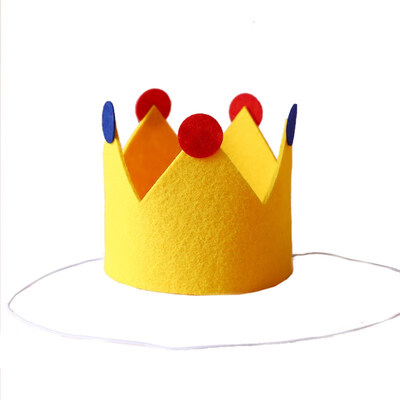 

FUNNYBUNNY Thickened Felt Cloth Crown Party Hat Baby Birthday Birthday Hat Festival Celebration Decorative Hat Decoration