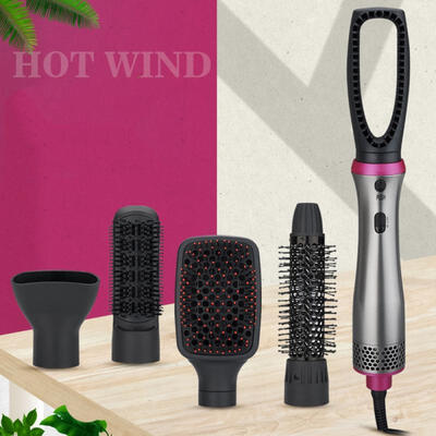 

5-in-1 Hair Styling Brush Set Hair Straightener Curler With 2 Speed And Heat SettingsEU PLUG