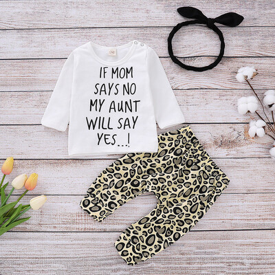 

Infant Baby Girls Leopard Print Outfit Clothes Romper Tops Short Pants Headband
