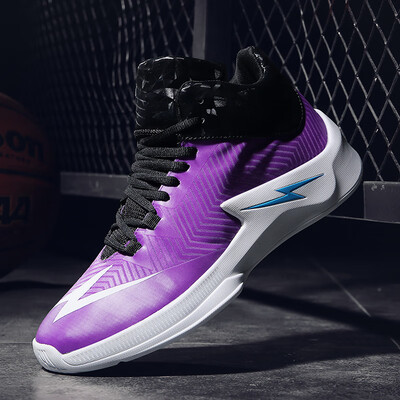 

Lightweight shock absorption basketball shoes mens boots Korean version of the trend of non-slip sports shoes men