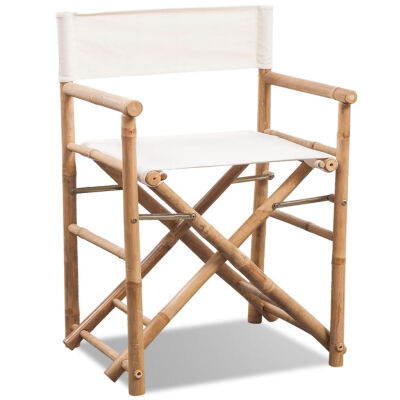 

Folding Directors Chair 2 pcs Bamboo&Canvas