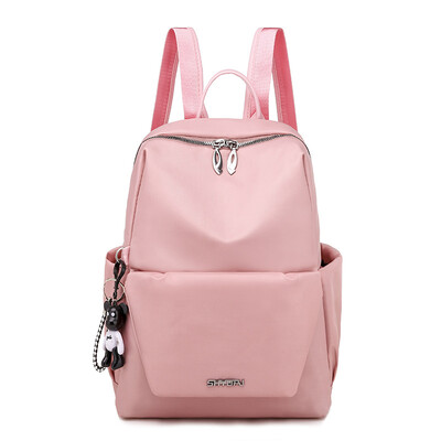 

Oxford cloth casual solid color backpack 2 large capacity travel bag